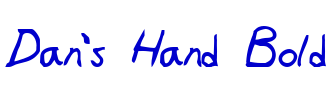 Dan's Hand Bold font